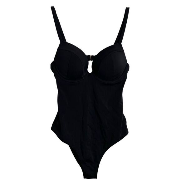 Victoria’s Secret Womens Push Up One Piece Swimsuit XS Black Adjustable Strap - Picture 1 of 6